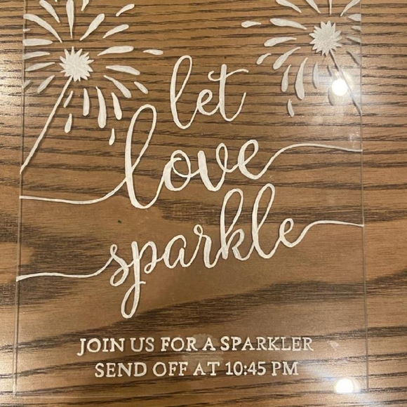Sparkler Send Off Sign - Picture 2 of 2